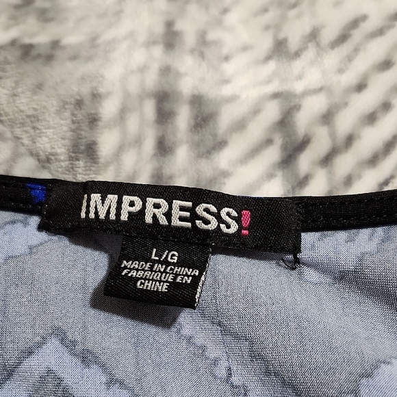 imPRESS Blue Ruched Wrap Cocktail Dress - Picture 2 of 3